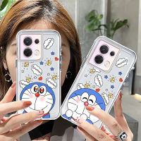 เคส OPPO Reno 8 5G OPPO Reno 10/10 Pro/ 10 Pro + Plus เคส OPPO Reno 8T 4G/8Z/7Z/8 Pro/7 Pro/ 6/6Z/5/2F น่ารักเคสพิมพ์ลายการ์ตูนโดราเอม่อนดิสนีย์กันกระแทก TPU แบบนิ่มใหม่เคสป้องกันเลนส์กล้องถ่ายรูปเต็มรูปแบบ