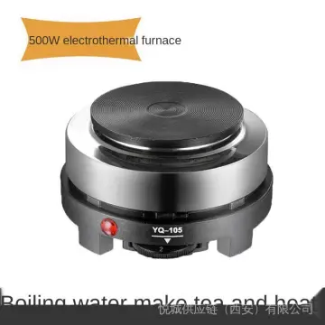 Mini Electric Heating Stove Hot Plate Coffee Milk Tea Mocha Heater Retro  Black