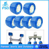 Flameer 6ชิ้นรถพ่วงเรือ Roller Marine เรือ Ribbed Wobble ลูกกลิ้งพลาสติก