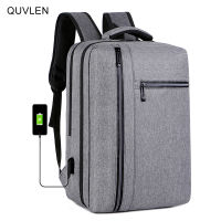 กระเป๋าเป้สะพายหลังผู้ชายพร้อมกระเป๋าชาร์จ USB กันน้ำผ้า Oxford Rucksack กระเป๋าเดินทางธุรกิจชาย Bagpack แถบสะท้อนแสง Design