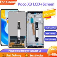 6.67 100% จอแสดงผลใหม่เหมาะสำหรับ Xiaomi Poco X3ชิ้นส่วนจอสัมผัสแอลซีดีของเครื่องแปลงดิจิทัลเหมาะสำหรับ Xiaomi Poco X3หน้าจอ LCD NFC