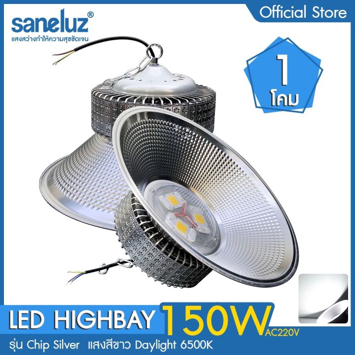 saneluz-1-โคม-โคมไฟโรงงานไฮเบย์-50w-100w-150w-200w-highbay-led-แสงสีขาว-daylight-6500k-แสงสีวอร์ม-warmwhite-3000k-เลือกใช้งานได้เลย-โคมไฟไฮเบย์-โคมไฟโรงงาน-ac-220v-led-vnfs