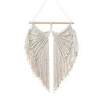 【cw】Bohemian Tapestry Pendant Decoration Gorgeous Handmade Wall Decoration Natural Cotton For Home Bedroom-Angel Wings ！