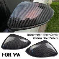 2 pieces For VW Golf MK7 7.5 GTI 7 7R Mirror Covers Caps RearView Mirror Case Cover Carbon Look Bright Black Cover