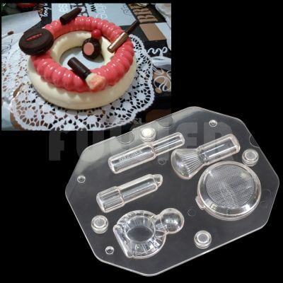 2021DIY 3D Cosmetic Kit shape chocolate molds Baking polycarbonate chocolate making candy mold pastry wedding Cake Decoration Tools