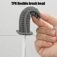 GURET TPR Toilet Brush Wall-Mounted Silicone Toilet Brush With Holder Drainable Cleaning Tools Home Bathroom Accessories Sets