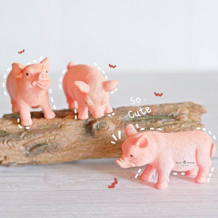 mini-pig-โมเดลหมูน้อย-3-ตัว-ตุ๊กตาหมูน้อยตกแต่งสวน-ตุ๊กตาหมูจัดสวนถาด-คละแบบ