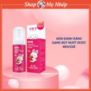 Kem đánh răng cho bé 1 tuổi nuốt được MOUSSE dạng bọt, hương thơm dịu nhẹ