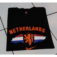 เสื้อยืด ผ้าฝ้าย พิมพ์ลาย The Netherlands World Cup คุณภาพสูง