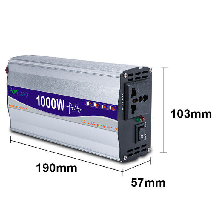 LED Display 1000W Pure Sine Wave Power Inverter 12V 24V 48V To 220V ...