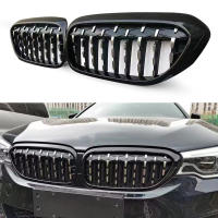 สำหรับ BMW ใหม่5 Series G30 G38 Chrome กระจังหน้าสไตล์ดาวตกกันชนหน้าเพชรสไตล์ Racing Grills