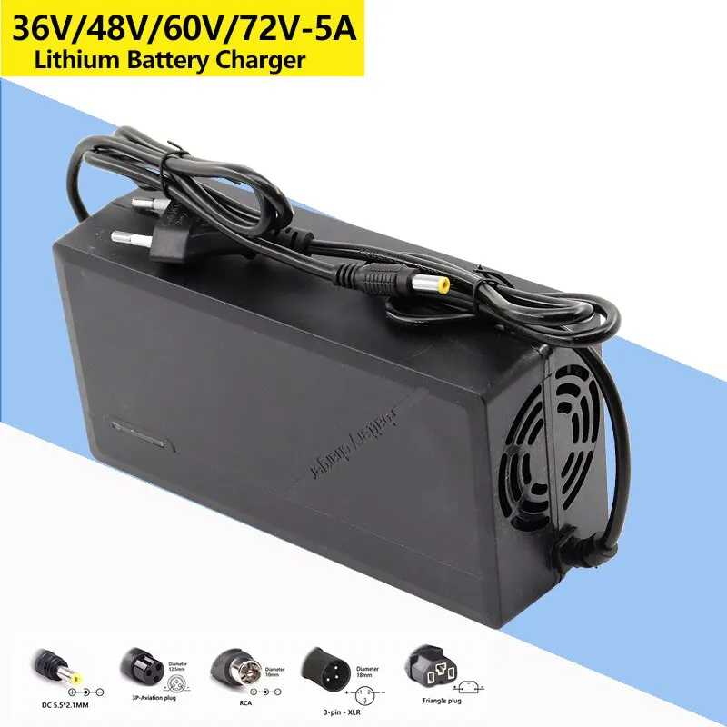 Liitokala 36v 48v 60v 72v 5a 10s13s16s20s Li Ion Battery Charger Electric Motorcycle Ebike 7228