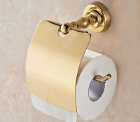 GOLDEN Copper toilet paper holder paper rack gold plated towel rack fashion GB004c