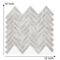 Herringbone Kitchen Backsplash Waterproof DIY Wall Tiles Self Adhesive Wall Sticker