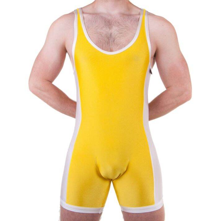 Solid Color Classic Style Wrestling Singlet Bodysuit Leotard Outfit