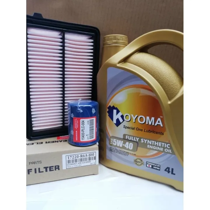 HONDA CRV TOA 2.0 AIR FILTER OIL FILTER KOYOMA 5W40 FULLY SYNTHETIC