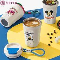 ถ้วยกาแฟ 316 สแตนเลสการ์ตูนน่ารักถ้วยน้ำร้อนพกพา【keep】