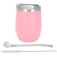 Double-Wall Stainless Yerba Gourd Mate Tea Set Water Mate Tea Cup with Lid Spoon Straw Bombilla Head Filter Brush