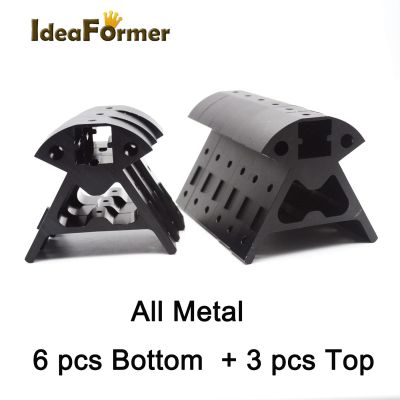 3D Printer Vertex Reprap Corners Kossel 2020 Aluminum profile All-metal Delta 1 set 3 Top+6 bottom 3D Printer parts Frame  Power Points  Switches Save