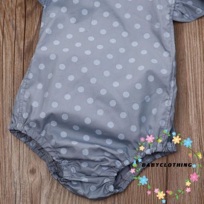 TYY-ทารกแรกเกิดเด็กผู้หญิง Polka Dot เสื้อผ้าบอดี้สูท Romper Jumpsuit Sunsuit Outfits