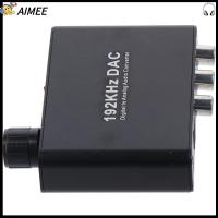 AIMEE 192kHz DAC ตัวแปลงสัญญาณเสียงดิจิตอลเป็นอนาล็อก อะลูมิเนียมอัลลอยด์ รองรับการควบคุมระดับเสียง โคแอกเซียลออปติคอลเป็นอนาล็อกสเตอริโอ ทนทานต่อการใช้งาน 5.1CH ถอดรหัสเสียง ใช้ได้กับ5.1CH Dolby DTS/AC-3