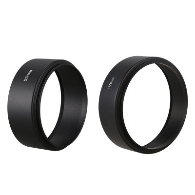 2x 55mm/67mm Mount Standard Metal Lens Hood for Canon Nikon Pentax Sony Olympus