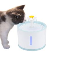 корабль из россии Pet Cats Fountain 2.4L Drinking Window LED Automatic Dog Cats Water Drinking Bowl USB Pet Drinking Dispenser