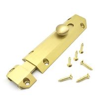 Door Locks, Brass Bolt Lock Surface Mount Sliding Door Locks, Door Latches for Bedroom/Bathroom/Cabinet