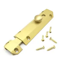 Door Locks, Brass Bolt Lock Surface Mount Sliding Door Locks, Door Latches for Bedroom/Bathroom/Cabinet