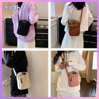 XIAHU กระเป๋าใส่เงิน กระเป๋า Crossbody โทรศัพท์มือถือสำหรับมือถือ ผ้าลูกฟูก กระเป๋าถือทรงแมสเซนเจอร์ การเดินทางการเดินทาง เรโทร แพ็คเก็ตร้านขายของชำ