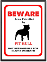 ป้ายดีบุกประกาศความปลอดภัยของ Pit Bull Dog: เหมาะสำหรับบาร์ผับร้านอาหารคาเฟ่และของตกแต่งบ้านการออกแบบทางศิลปะที่เป็นเอกลักษณ์วัสดุที่ทนทาน