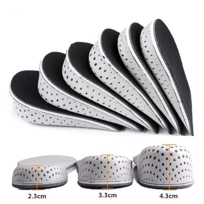 1 Pair Heighten Insoles Breathable Half Shoes Insole Heel Insert Sports Shoes Pad Cushion Unisex 2-4cm Height Increase Insoles