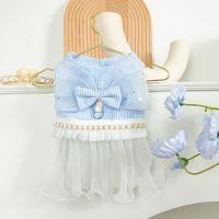 Blue Pet Dress Puppy Fashion Princess Skirt Summer New Dog Clothes Teddy Two-legged Clothing XS-XL  Pet Supplies Dresses