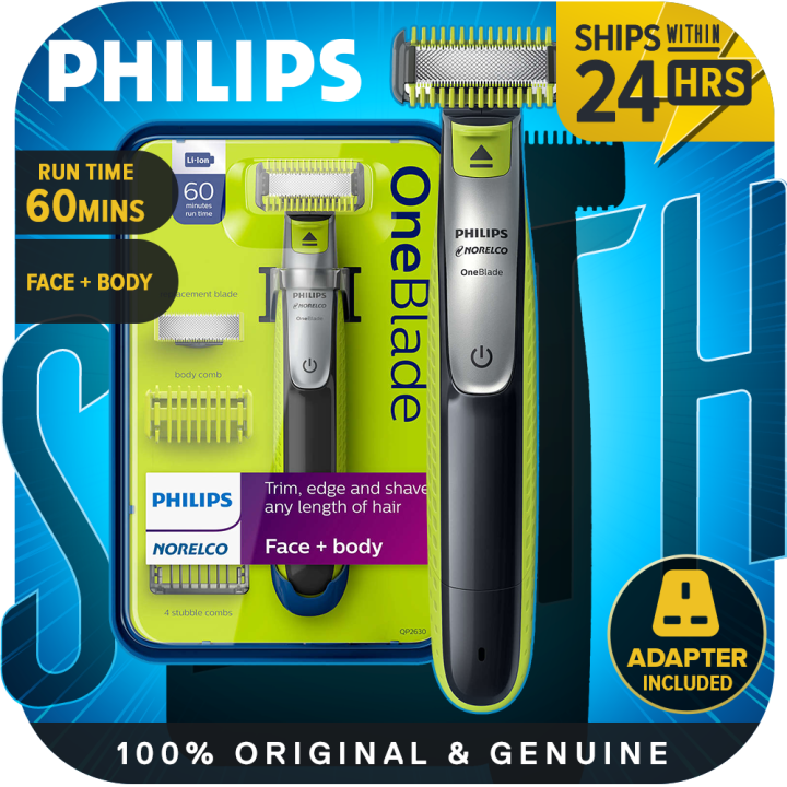 Philips Norelco QP2630 OneBlade Face + Body - Hybrid electric trimmer ...