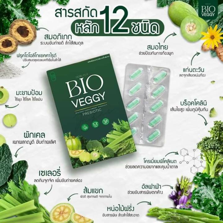 ไบโอ-เวจจี้-bio-veggy-dietary-ผลิตภัณฑ์เสริมอาหาร-บรรจุ-15-แคปซูล
