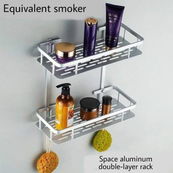 Philippines no.1 2 Layers aluminum Bathroom shelf Storage Organizer