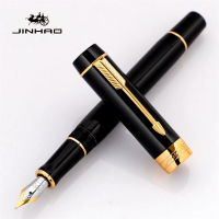 Limited Edition Jinhao 100 Century Fountain Pen Black Resin Feather Clip Design Office School Writing Ink Pens High quality