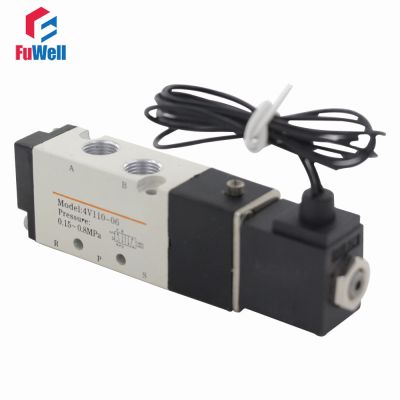 4V110-06 DC24V Air Valve PT 1/8"  Solenoid Control Valve Smart Pneumatic Valve 5 Port 2 Position Solenoid Valve for Air Systems Valves