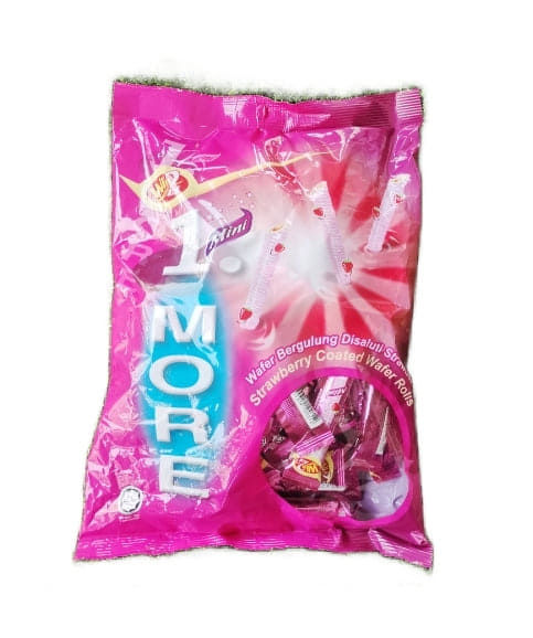 ขนมเวเฟอร์-รสสตรอเบอร์รี่-one-more-strawberry-รสสตรอเบอร์รี่-แช่เย็นยิ่งอร่อย-1-แพค-มี-60-ชิ้น