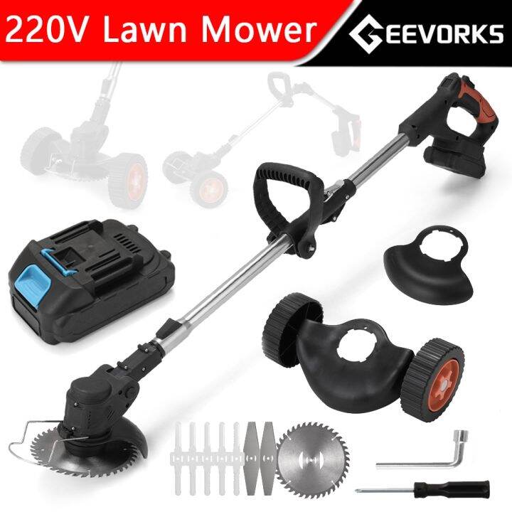 household-electric-lawn-mower-cordless-rechargeable-lawn-trimmer-professional-electric-brush-cutter-gardening-tool-and-equipment