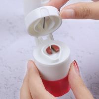 1PC 4 In 1 Portable Powder Tablet Grinder Powder Pill Cutter Medicine Splitter Box Storage Crusher Travel Pill Case Medicine  First Aid Storage