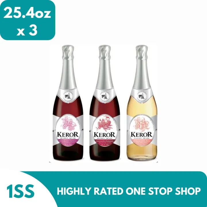 Keror Sparkling Juice Red & White Grapes 25.4oz x 3 Lazada PH