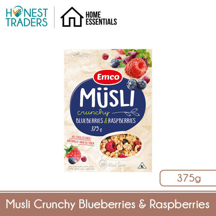 EMCO Musli Crunchy Blueberries Raspberries (375g) SC1003 Halal