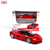 Amazsto Assembly Version 1:24 Ferrari LaFerrari Alloy Sports Car Model Diecasts Metal Toy Racing Car Model Simulation Kids GiftsM