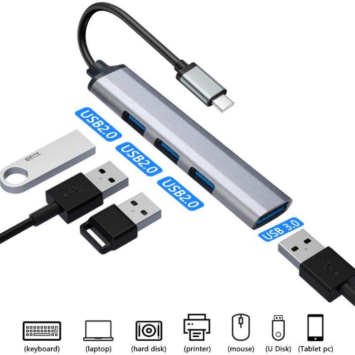 usb-extension-hub-4-ports-expander-usb3-0-type-c-splitter-laptop-accessories-for-macbook