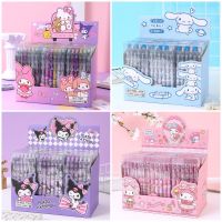 ตะขอโลหะเครื่องเขียนลายการ์ตูน Sanrio 12-144ชิ้นปากกาเจลแบบกด Cinnamoroll Kuromi Melody ปากกาเขียนลายเซ็นขายส่ง