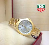 นาฬิกาข้อมือ แฟชั่น แบรนด์ สายเลส สีทอง หน้าปัดสีขาวมุก (Tag Heuer)