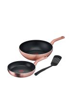 TEFAL - ชุดเซตกระทะ Cook &amp; Shine 3 ชิ้น รุ่น G803S395 สีชมพู / Cook &amp; Shine Set 3 Pcs. G803S395  Pink [# กระทะ - เครื่องครัว ] [# ชุดเครื่องครัว  ของใช้ในครัวเรือน การจัดโต๊ะอาหาร mall lazada ลาซาด้า central online ]