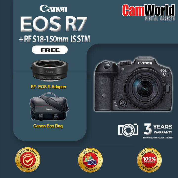 Canon EOS R7 Kit ( RFS 18150MM IS STM ) CANON MALAYSIA Lazada
