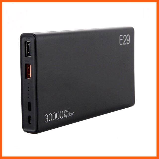 สินค้าขายดี POWER BANK 30000 mAh 'ELOOP' (E29) Black ที่ชาร์จ แท็บเล